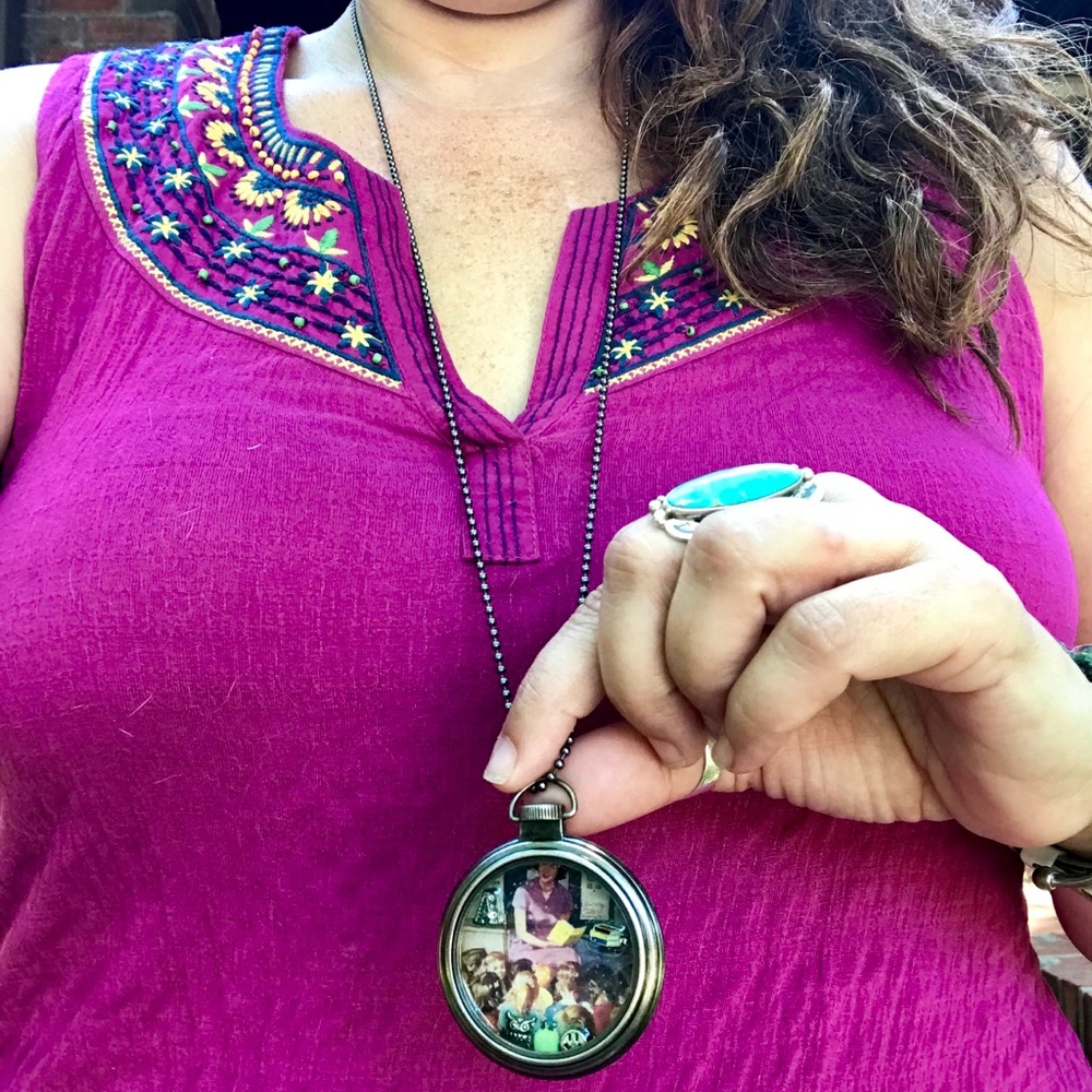 Pocket watch style necklace